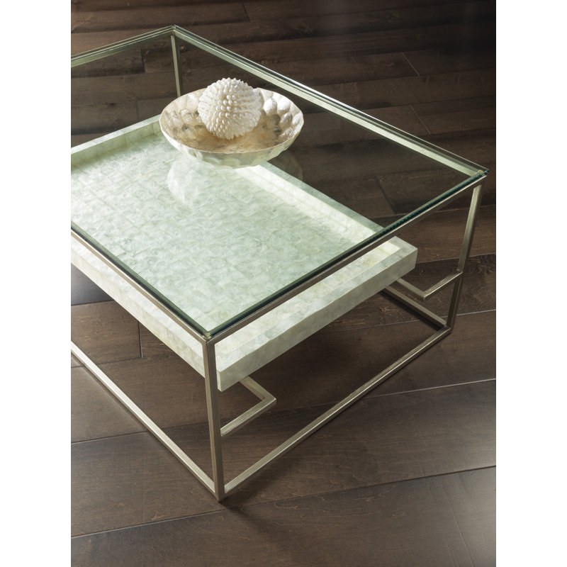Signature Designs Cumulus Cocktail Table, 19" H x 44" L x 30" W, Champagne Foil