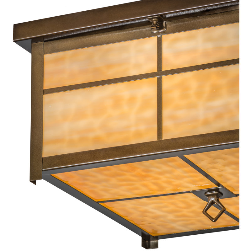 Plafonnier encastré 4 lumières 21,25 po, Beige