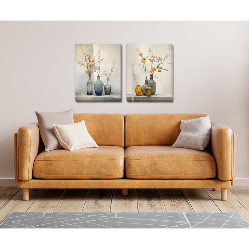 Happy Vases Canvas Wall Art Set