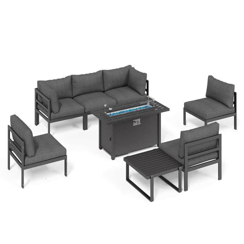 6 - Person Outdoor Seating Group With Cushions