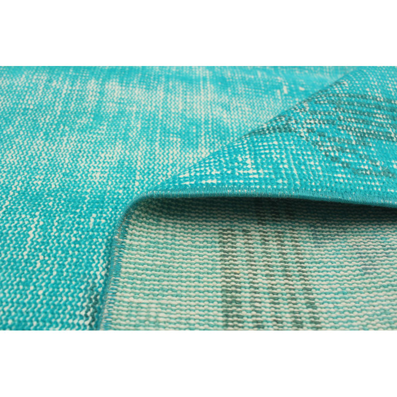 Tapis décoratif en laine noué à la main de conception unique 6 pi 2 po x 9 pi 2 po Bonnema