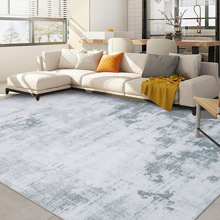 Trellis Washable Abstract Indoor Rug