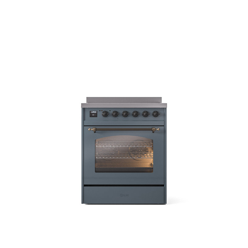 ILVE Nostalgie II 30 in Induction Range, Blue Grey/Bronze