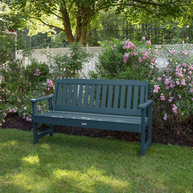 Banc de jardin en plastique Arbnora, Bleu Nantucket