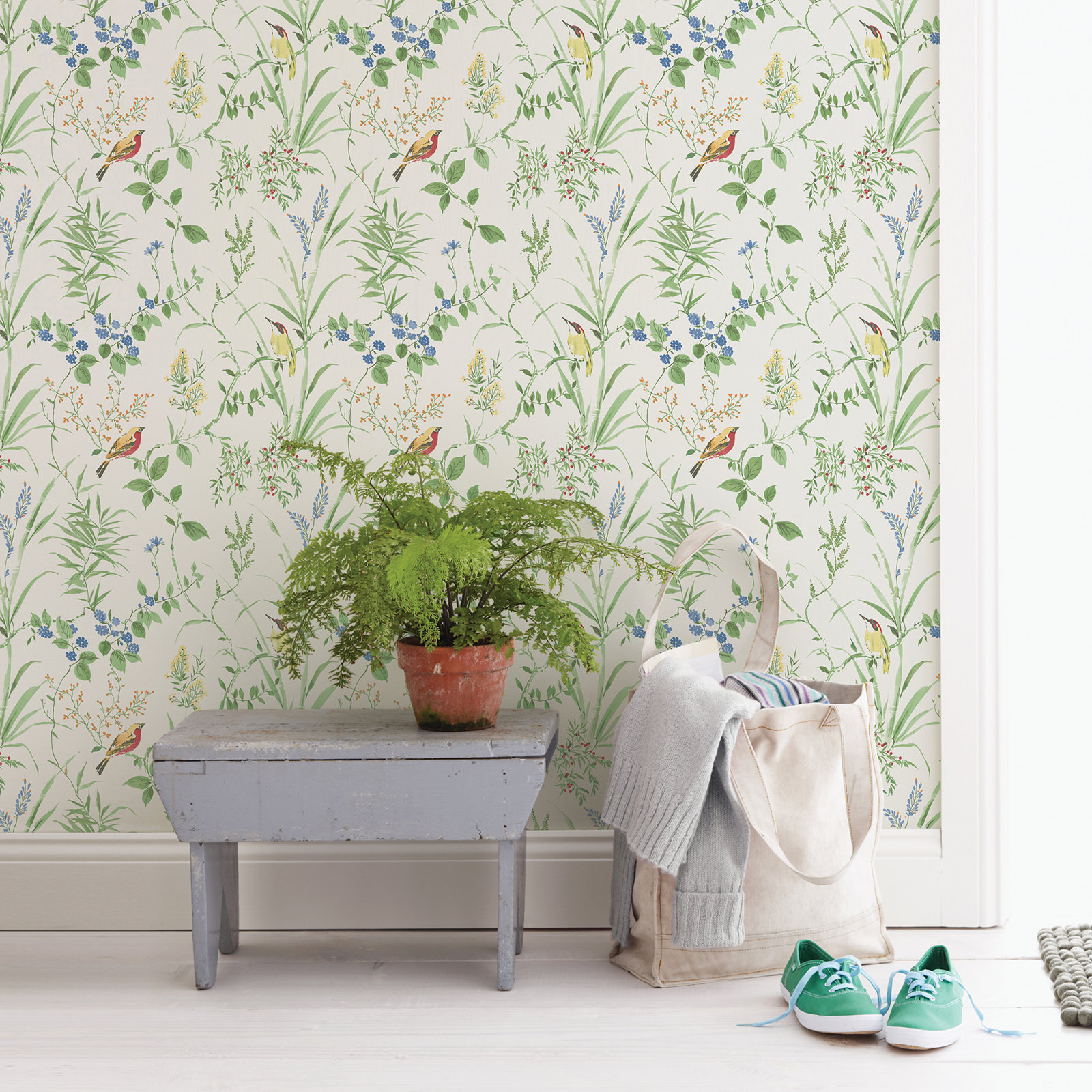 Stevenson Wallpaper Roll, Green/Blue