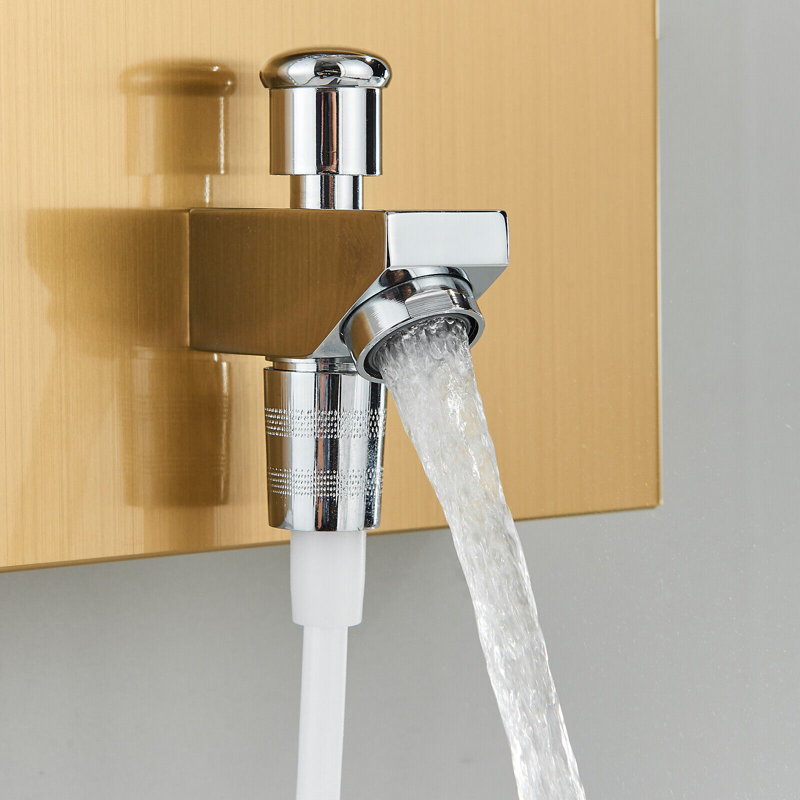 45.27'' Shower Panel with Fixed Shower Head, Gold