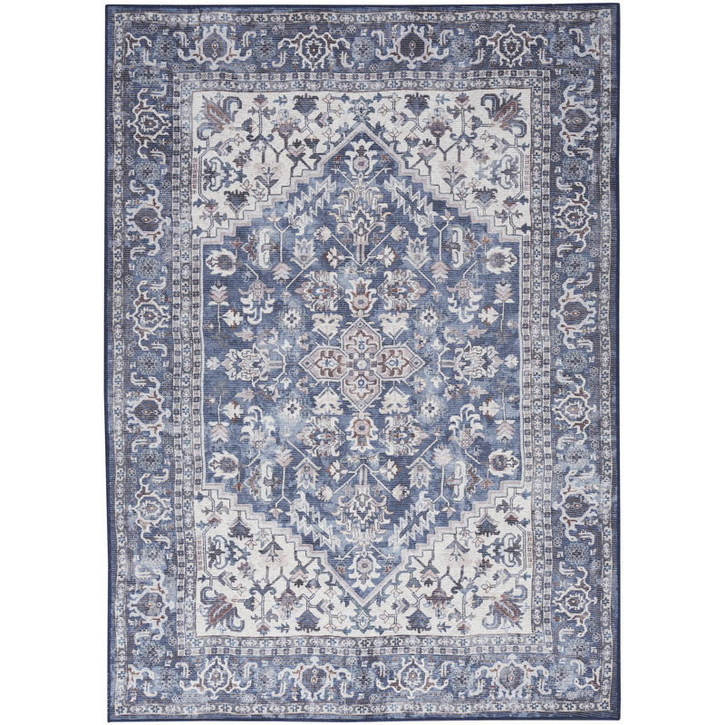 Washable Oriental Rug, Rectangle 6' x 9'