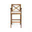 2 pièces d'extérieur, structure en bois, eau, paire de tabourets de bar 46,37 po - dossier croisé charmant, coussin d'eau, hauteur, assemblage-1997234088-1997234089