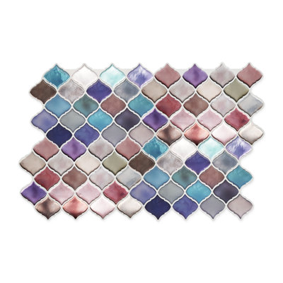 11.1 in. W x 8 in. L Peel and Stick Mosaic Tile