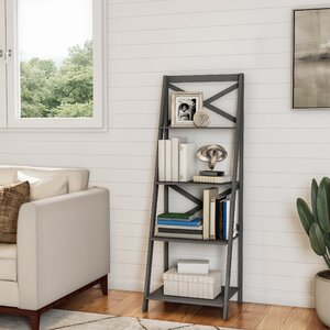 55.25'' H x 24'' W Ladder Bookcase gray