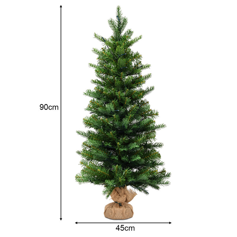 2.95' H Lighted Artificial Fir Christmas Tree