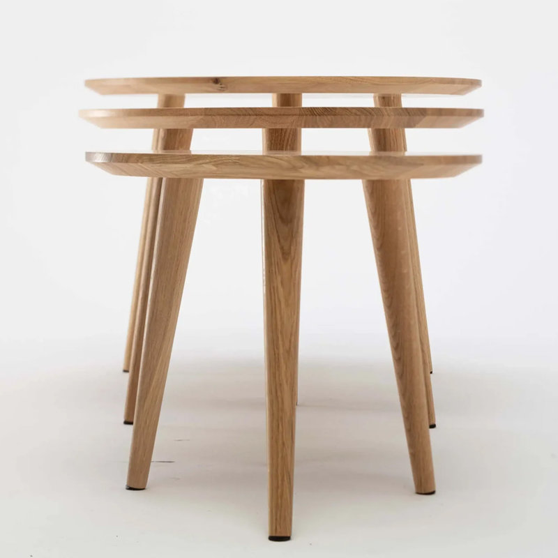 Solid Wood Three Leg Coffee Table