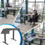 Mount-it! Electric Height Adjustable Desk For Corners, Height Adjustment From 28.3" To 47.2"