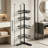 4-Tier Adjustable Standing Shower Caddy Corner, Floor Shower Organizer With Soap Holder And Razor Rack, Free-Standing Bathroom Storage For Large Bottles, Rust-Resistant Metal, Black