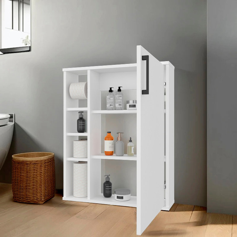 Bathroom Cabinet with 4 Open Shelf