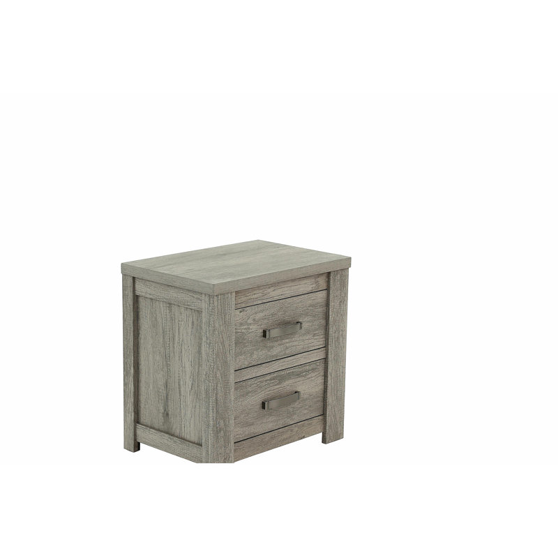 Table de chevet en chêne gris clair
