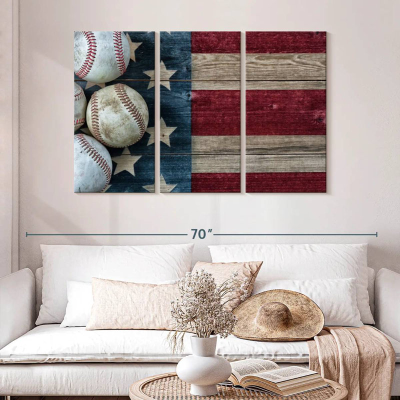 Borges American Baseball, 32" H x 50" W