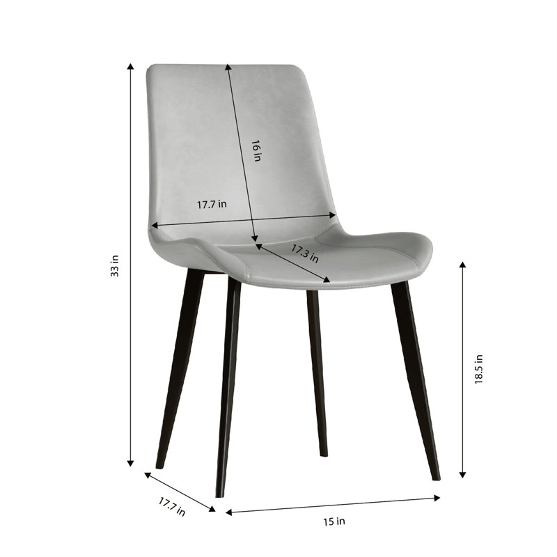 Chaise de salle à manger moderne, Gris