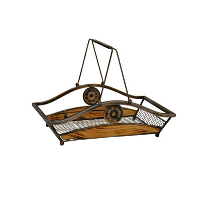World Menagerie Energicus Solid Wood Basket