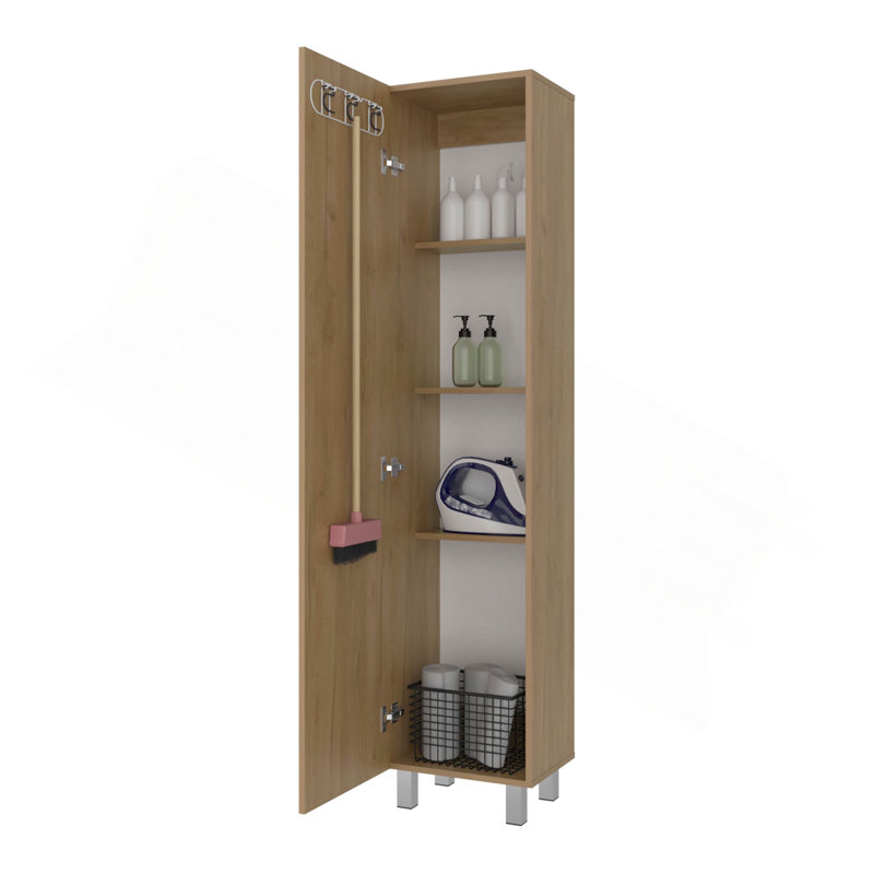 Armoire de rangement avec tablette fixe, Chêne