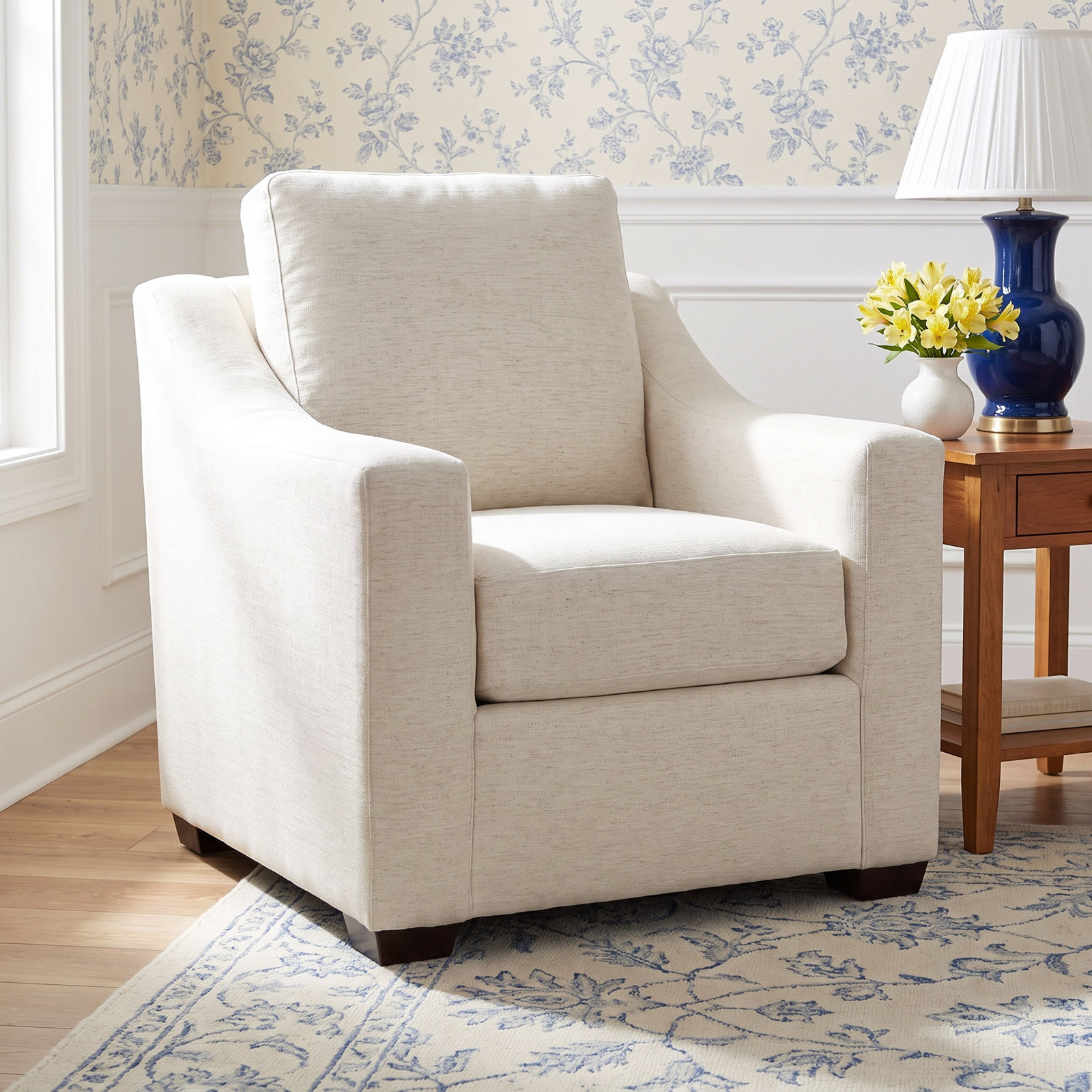 Cranbrook Armchair, Nomad Snow Crypton® Chenille