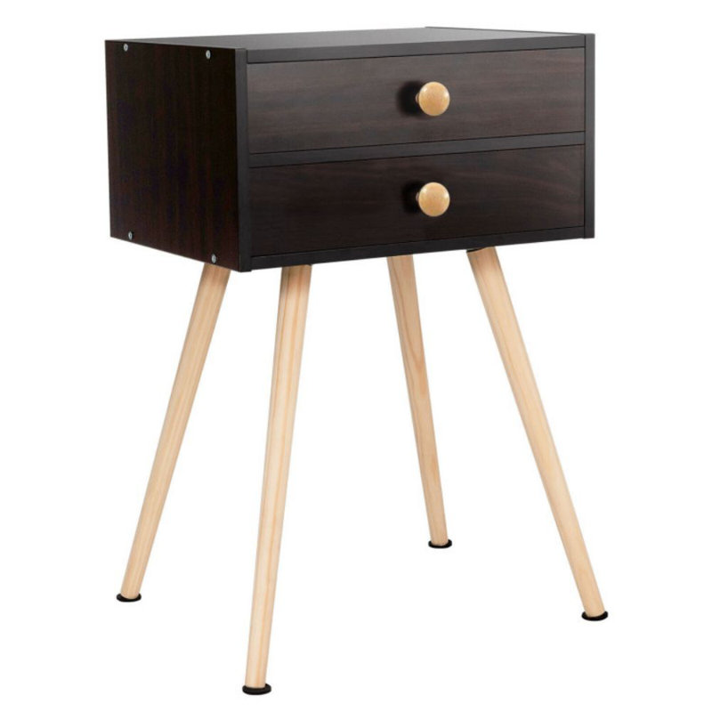 Table de chevet 2 tiroirs Craigory