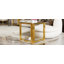 Table de bout moderne en verre transparent pour salon, carré, métal asymétrique, finition dorée et tablette inférieure, 19,9 po