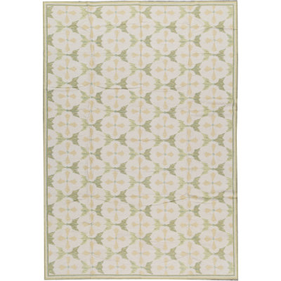 Tapis beige noué à la main de haute qualité