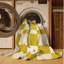 Machine Washable Checkered Brown Area Rug-444596514