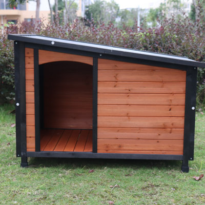 Niche pour chien 46 po en bois pour l'intérieur et l'extérieur, 46 po