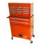 Coffre à outils roulant à grande capacité avec roulettes et tiroirs, armoire de rangement pour outils à 8 tiroirs - Orange-1528937155