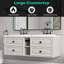 Meuble-lavabo mural de 60 po avec lavabo et meuble-lavabo mural-778010217