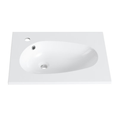 Élégant lavabo en résine au design moderne pour une ambiance de salle de bain luxueuse