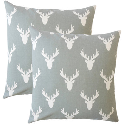 Graphic Cotton Throw Pillow