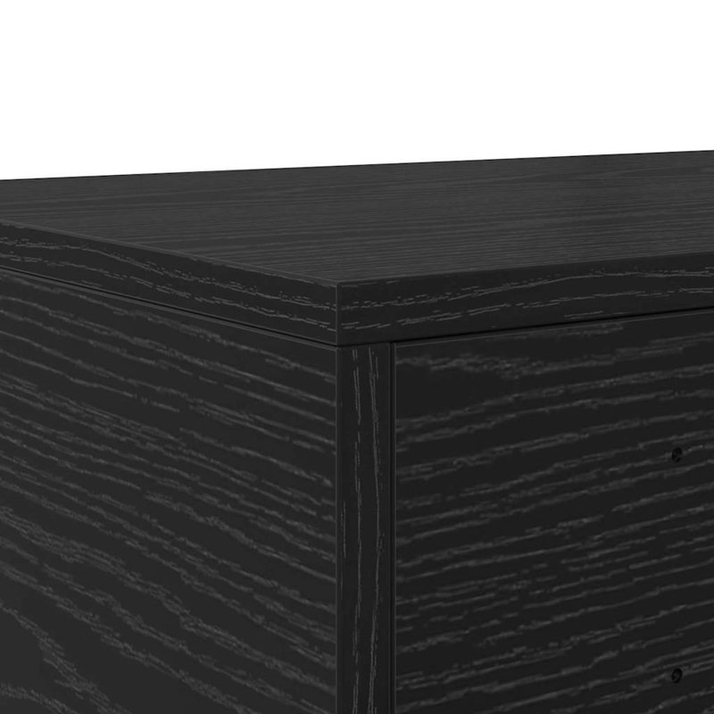 Bed Drawers 200 X 36.5 X 16.5 Cm Engineered Wood, Black Oak