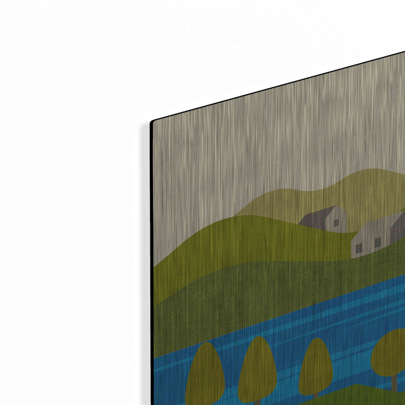 «River View» par Andrea Haase, art de luxe en métal - impression sans cadre sur métal, L 12 po x H 12 po