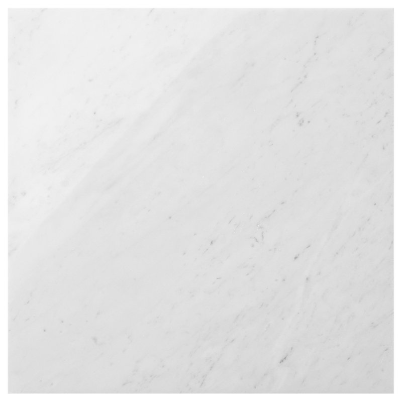 Carrara 3x12 Honed Marble Floor and Wall Tile, 12" W x 12" D, Polished