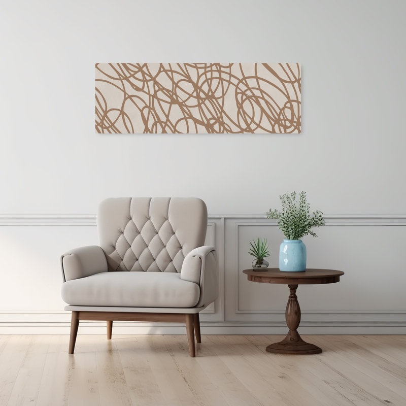 Art mural moderne abstrait minimaliste, 36" H x 12" W