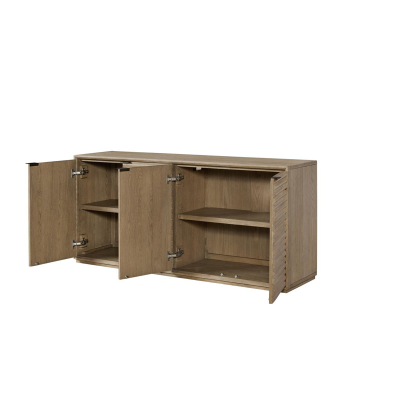 Buffet cannelé Oak Crest couleur blé – Placage en chêne blanc américain