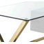 Bureau d'écriture Pangea Home Beverly - Bureau d'écriture moderne de 51 po - Bureau pour espace de travail à domicile ou chambre à coucher - Laque blanche avec bureau en X doré-70958190