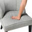 Chaise chic avec dossier courbé et coussin en mousse pour les chambres à coucher-572030663