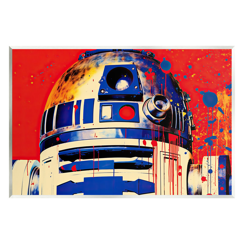 Robot Urban Paint Splatter par Birch & Ink, H 13 po x l 19 po x P 0,5 po
