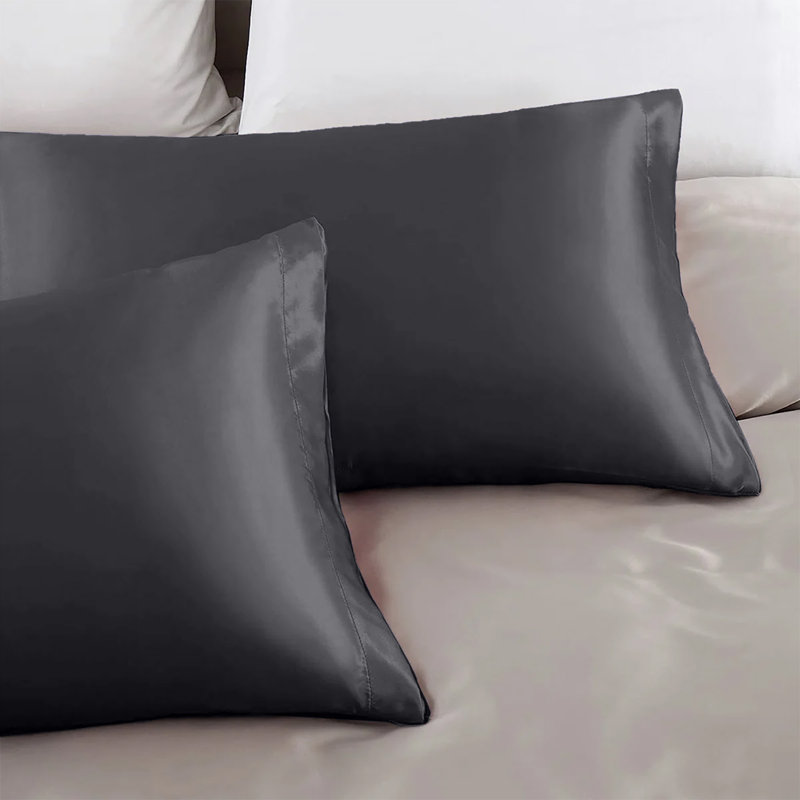 Satin Standard Sham, Black