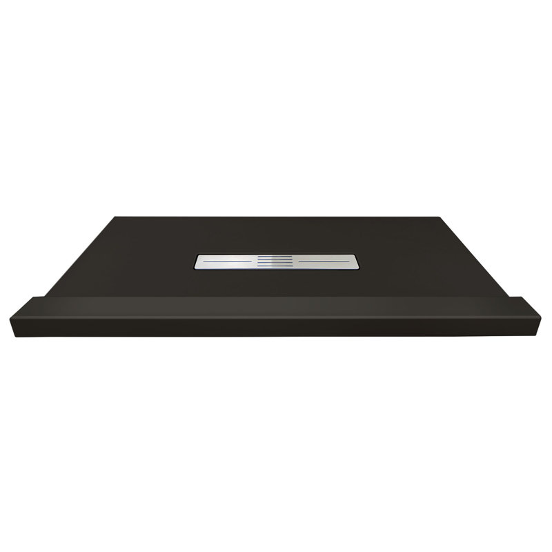 Transolid Trimslate 67-in x 36-in Shower Base with Adjustable Single Threshold and Center Drain, Black