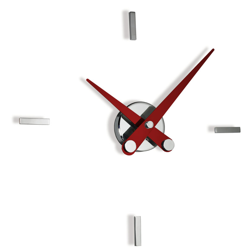 Puntos Suspensivos Metal Analog Wall Clock, Red