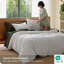 Ensemble de housse de couette en vichy 100% coton délavé à finition lin, tissé à la main avec tissage réversible teint en fil et artisanat double point (ensemble de 3)-127290056-127290054