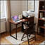 Bureau pliant en bambou, conception pliable pour les petits espaces, bureau d'ordinateur avec rangement caché, style Mid-Century pour le bureau à domicile et la chambre à coucher