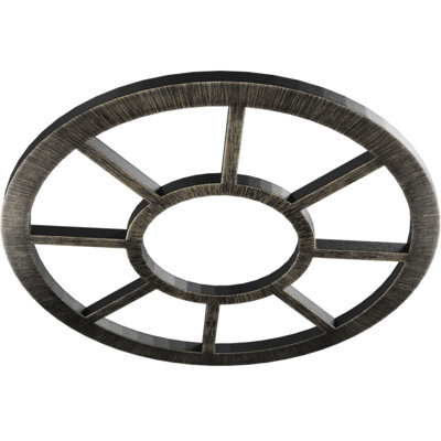 40"OD x 14 1/2"ID x 1"P Grace Architectural Grade PVC Pierced Ceiling Medallion, Antiqued Warm Silver