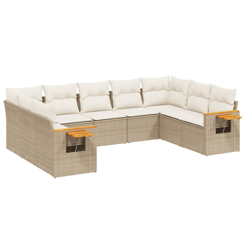 Ensemble de canapé de jardin Vidaxl beige, blanc crème