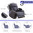 3-Piece Breathing Leather Power Reclining Sofa Set With LED Lights, Wireless Charger, Storage Console & Drop-Down Table-792885456